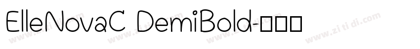 ElleNovaC DemiBold字体转换